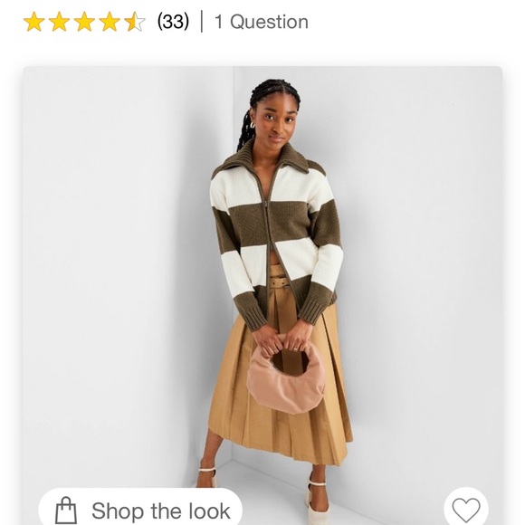 NWT Women’s Small Long-Sleeve Zip-Up Collared Cardigan from Future Collective™l - Picture 4 of 8